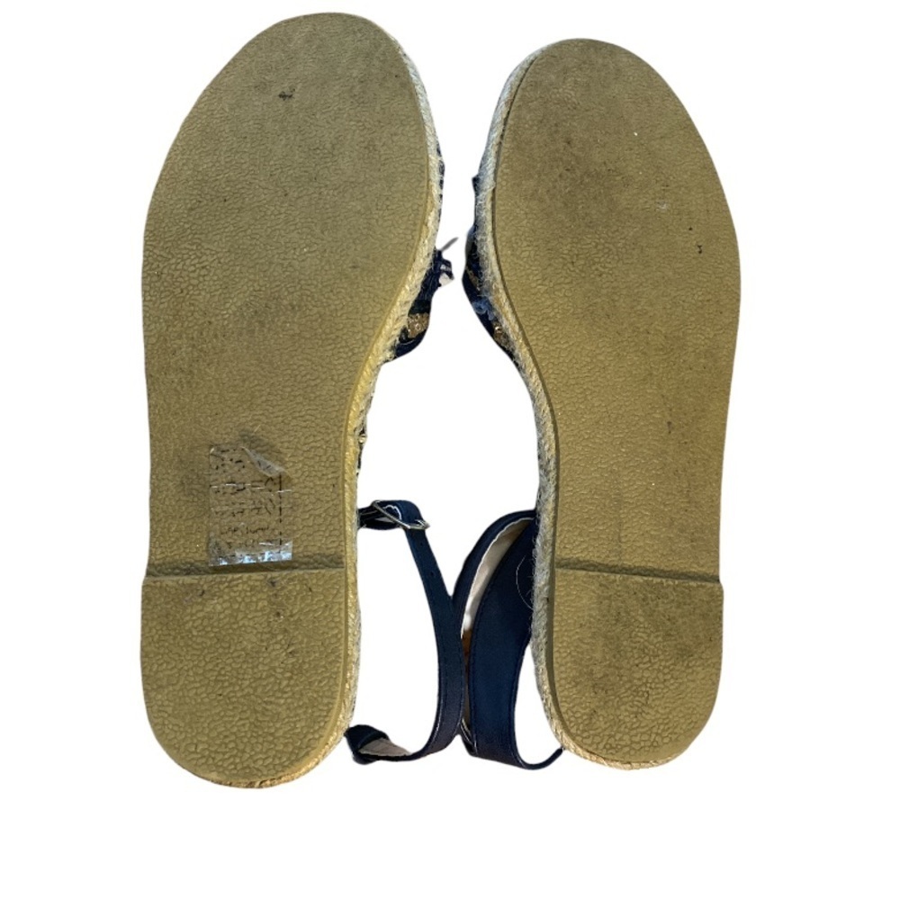 Qupid Sora fringe sequin espadrille blue flats 7 - Picture 11 of 12